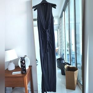 Allsaints maxi dress with slit.  Heather grey Size S